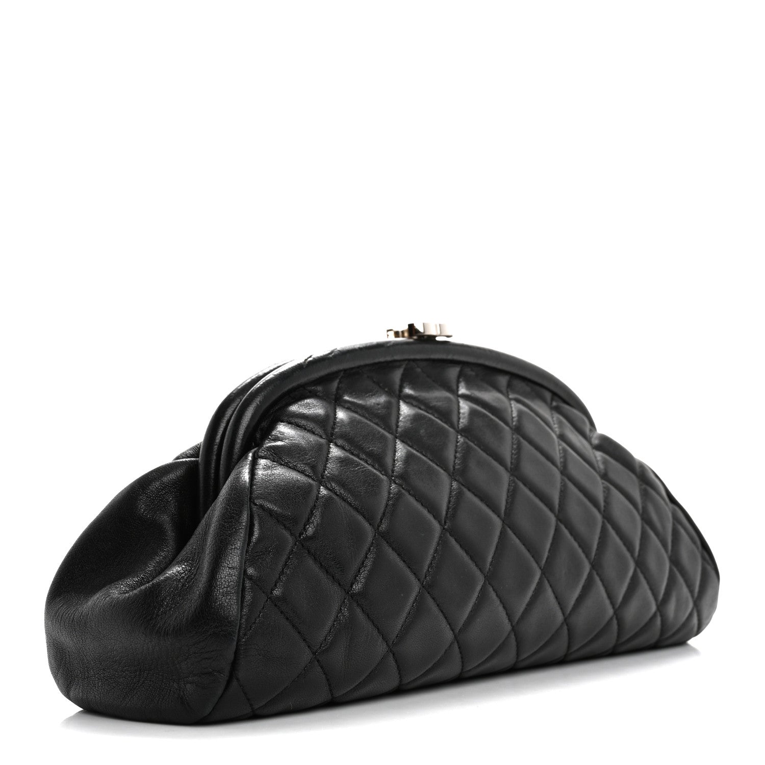 Chanel Lambskin Quilted Timeless Clutch Black 3 of 10