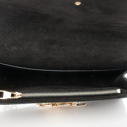 Louis Vuitton Calfskin Chain Louise MM Black 6 of 9