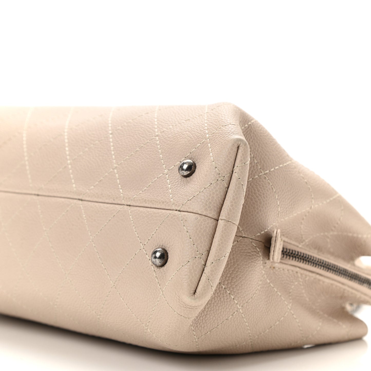 Grained Vegetal Calfskin Small Urban Shopping Tote Beige
