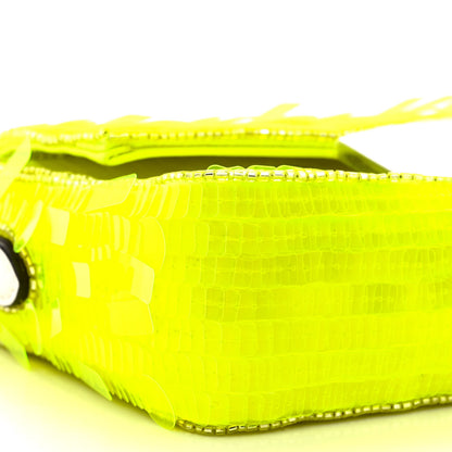 Fendi Transparent Paillettes Elaphe Mini Baguette Yellow Fluo Avorio 9 of 10