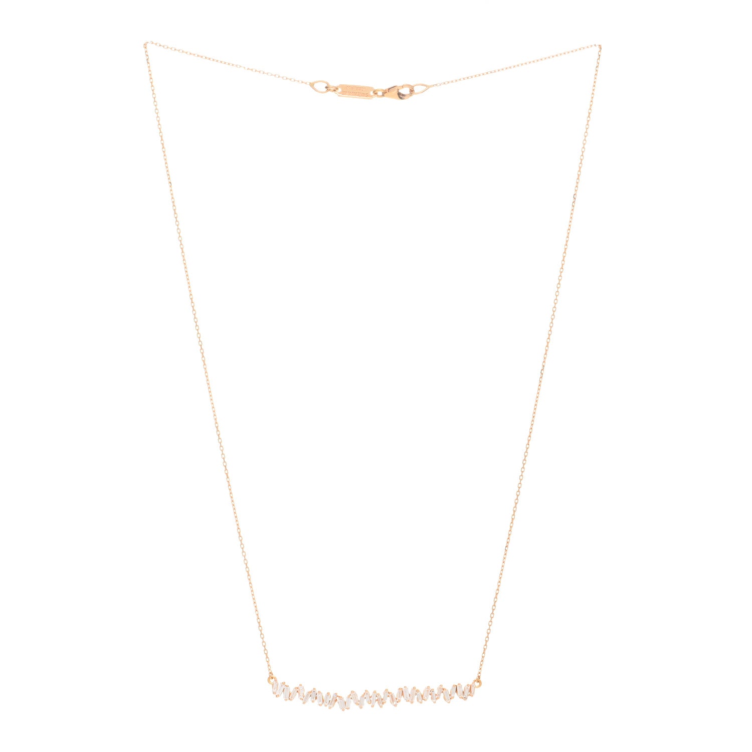 Suzanne Kalan 18K Rose Gold Diamond .56ctw Fireworks Necklace 2 of 3