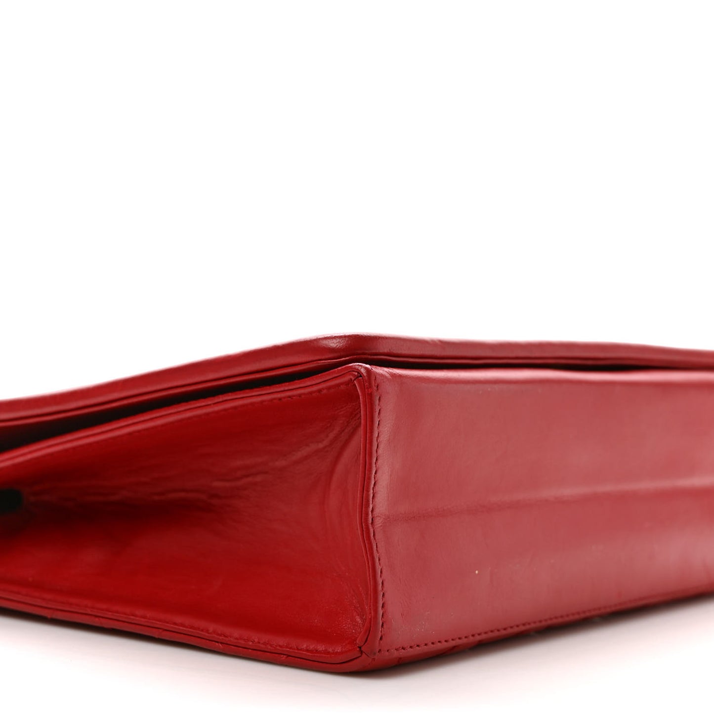 Lambskin Quilted Small Single Flap Red
