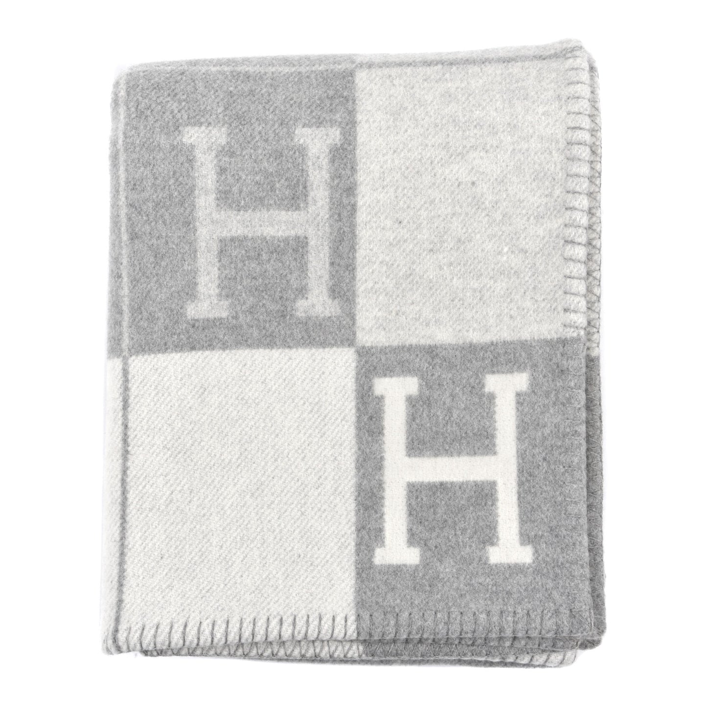 Wool Cashmere Avalon III Blanket Ecru Gris Clair