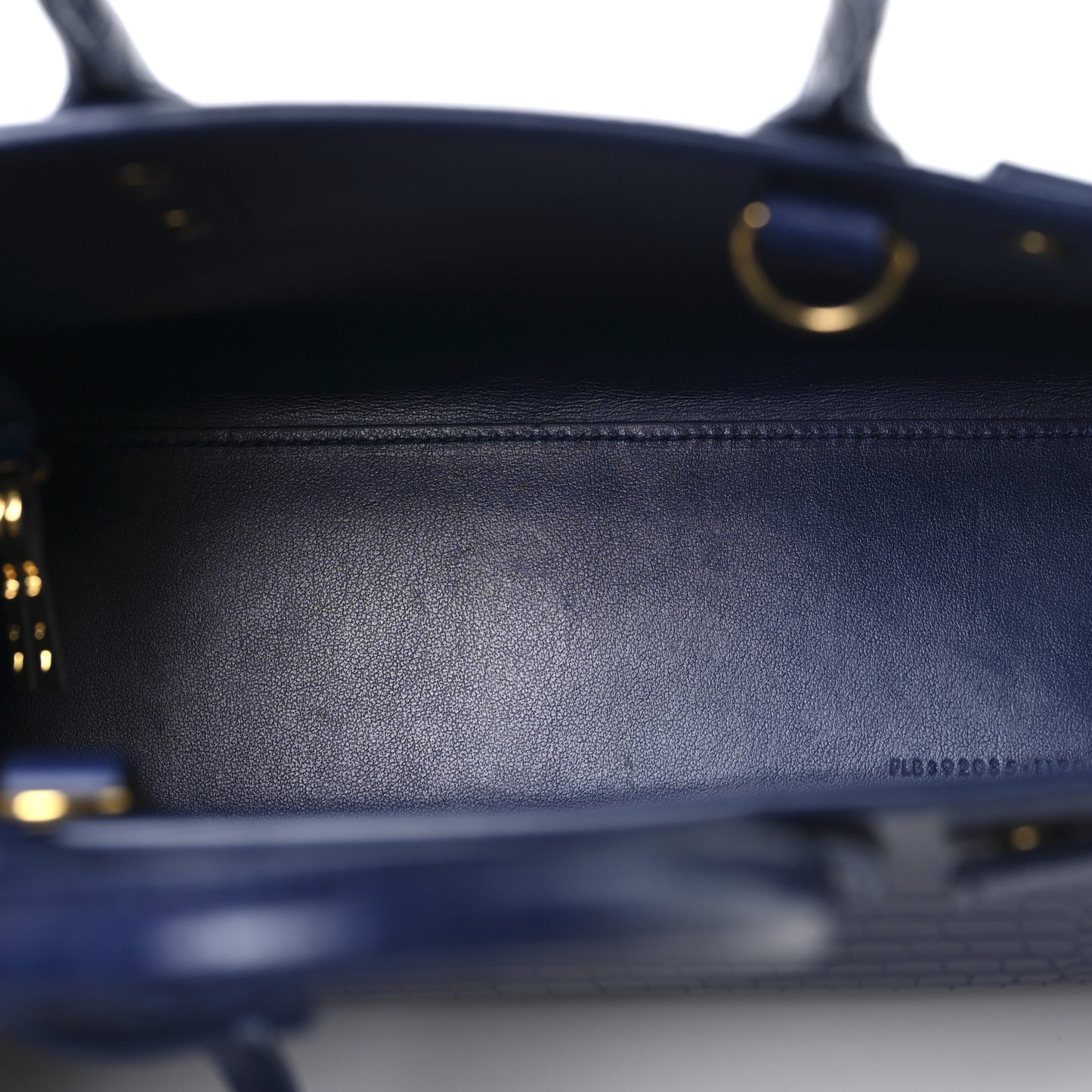 Calfskin Crocodile Embossed Nano Sac De Jour Saphir