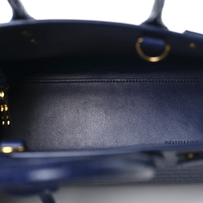 Saint Laurent Calfskin Crocodile Embossed Nano Sac De Jour Saphir 6 of 14
