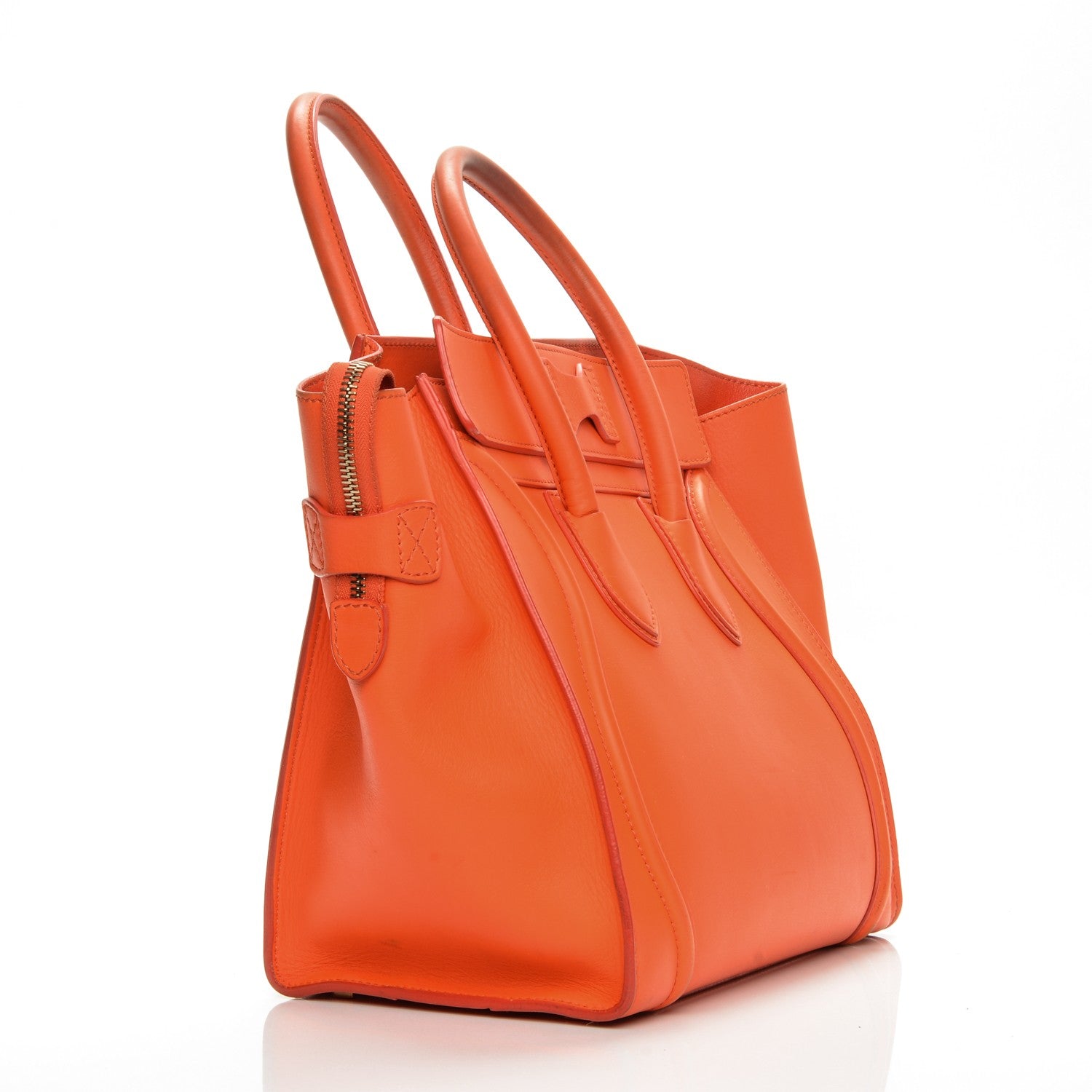 Celine Smooth Calfskin Mini Luggage Bright Orange 6 of 16