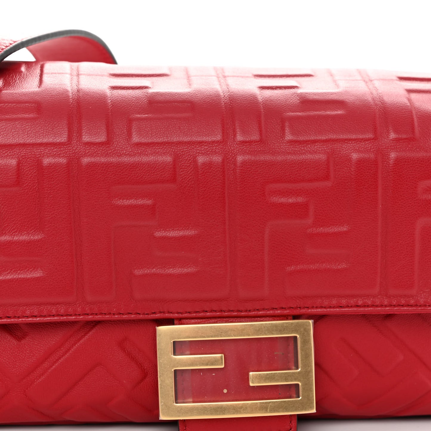 Nappa FF 1974 Embossed Baguette Fragola