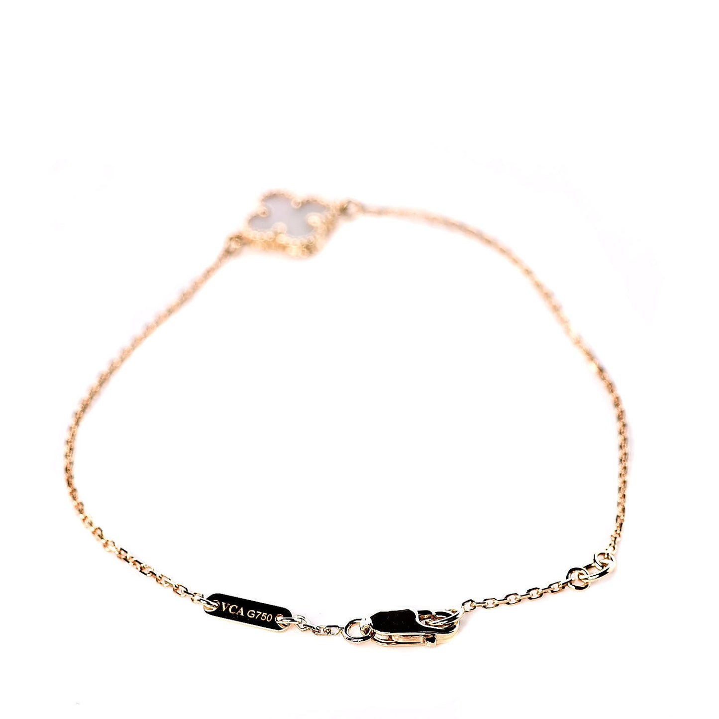 18K Yellow Gold Mother of Pearl Sweet Alhambra Bracelet