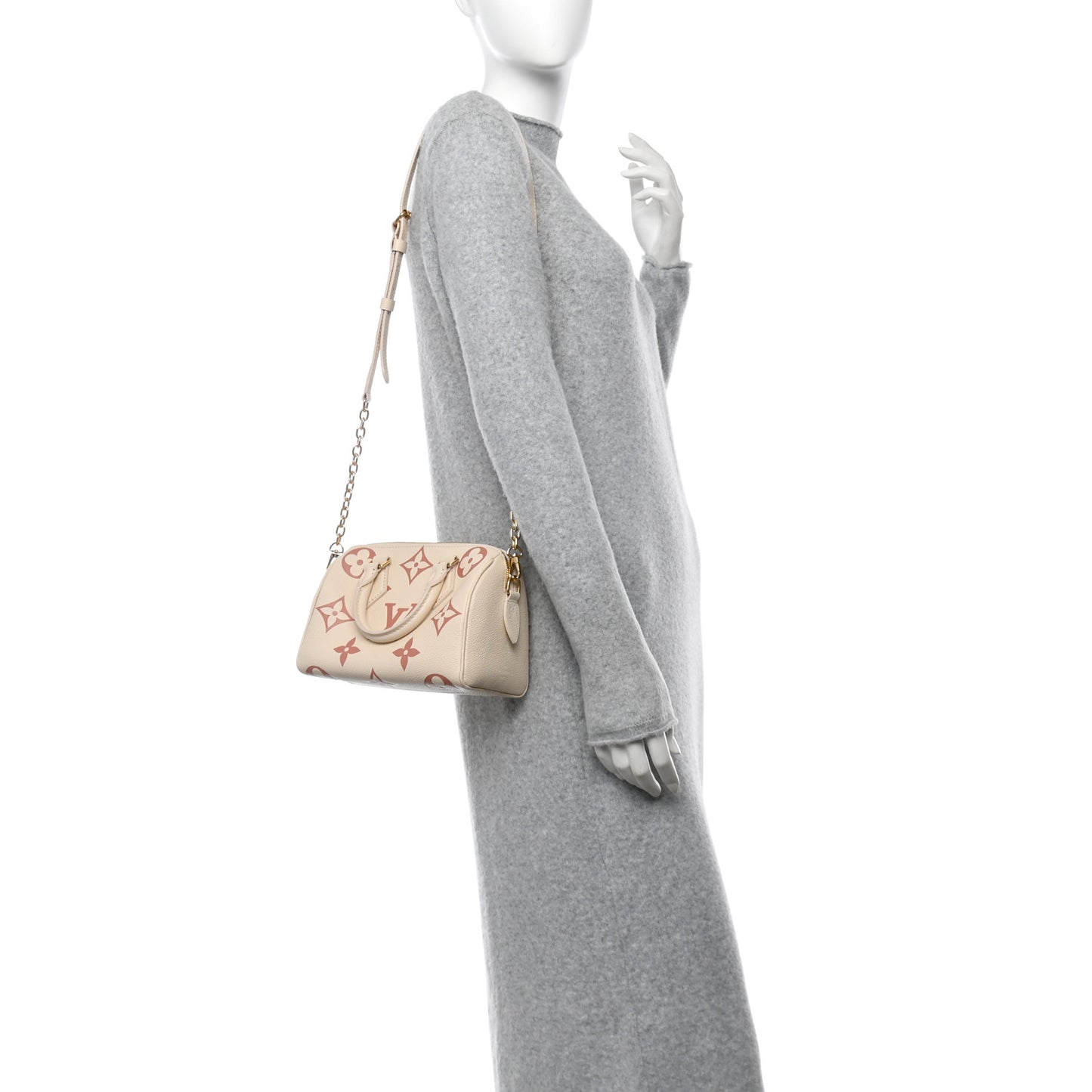 Empreinte Monogram Giant Speedy Bandouliere 20 Creme Rose Trianon