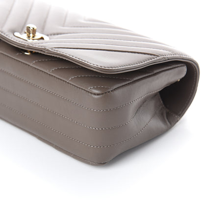 Chanel Calfskin Chevron Quilted Small Statement Flap Khaki 8 of 8