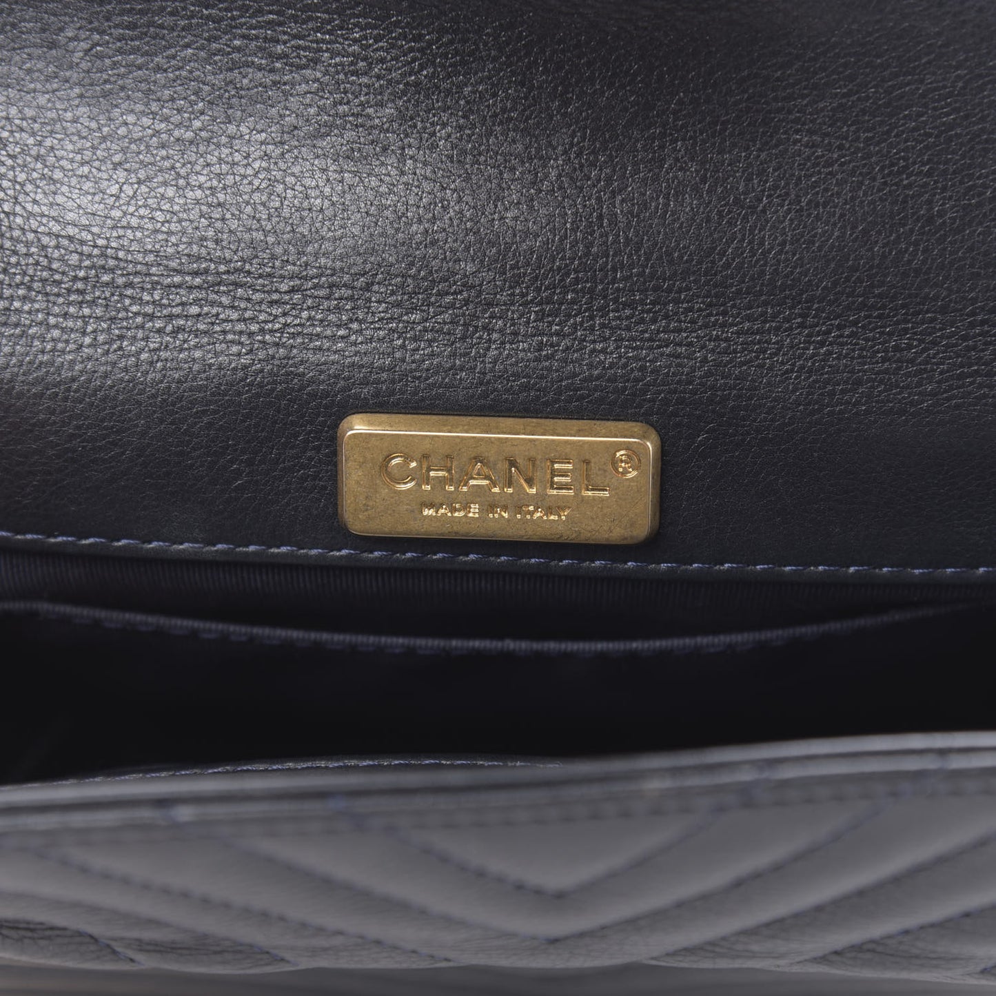 Calfskin Chevron Quilted Rock The Corner Minaudiere Bag Black