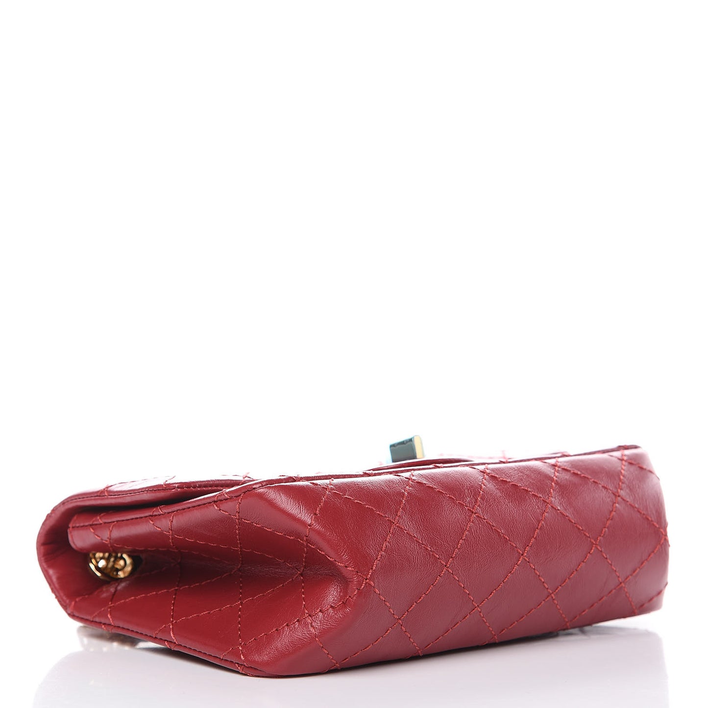 Aged Calfskin Quilted 2.55 Reissue Mini Flap Red