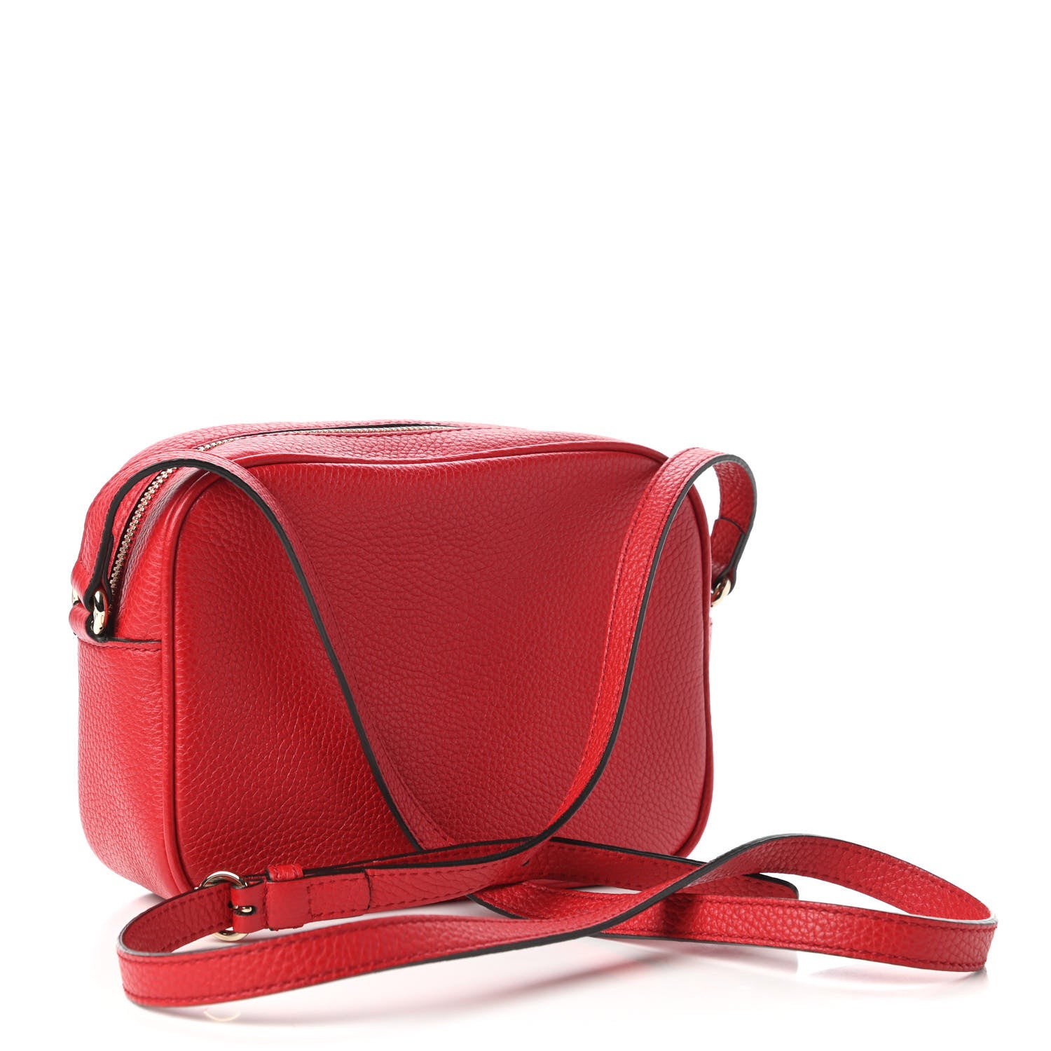Gucci Pebbled Calfskin Small Soho Disco Bag Tabasco Red 3 of 11