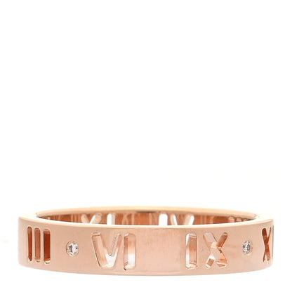 Tiffany 18K Rose Gold Diamond Atlas Pierced Ring 50 5.25 3 of 4