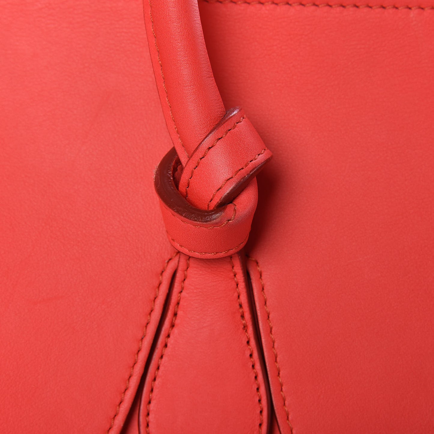 Smooth Calfskin Mini Tie Knot Tote Alizarin