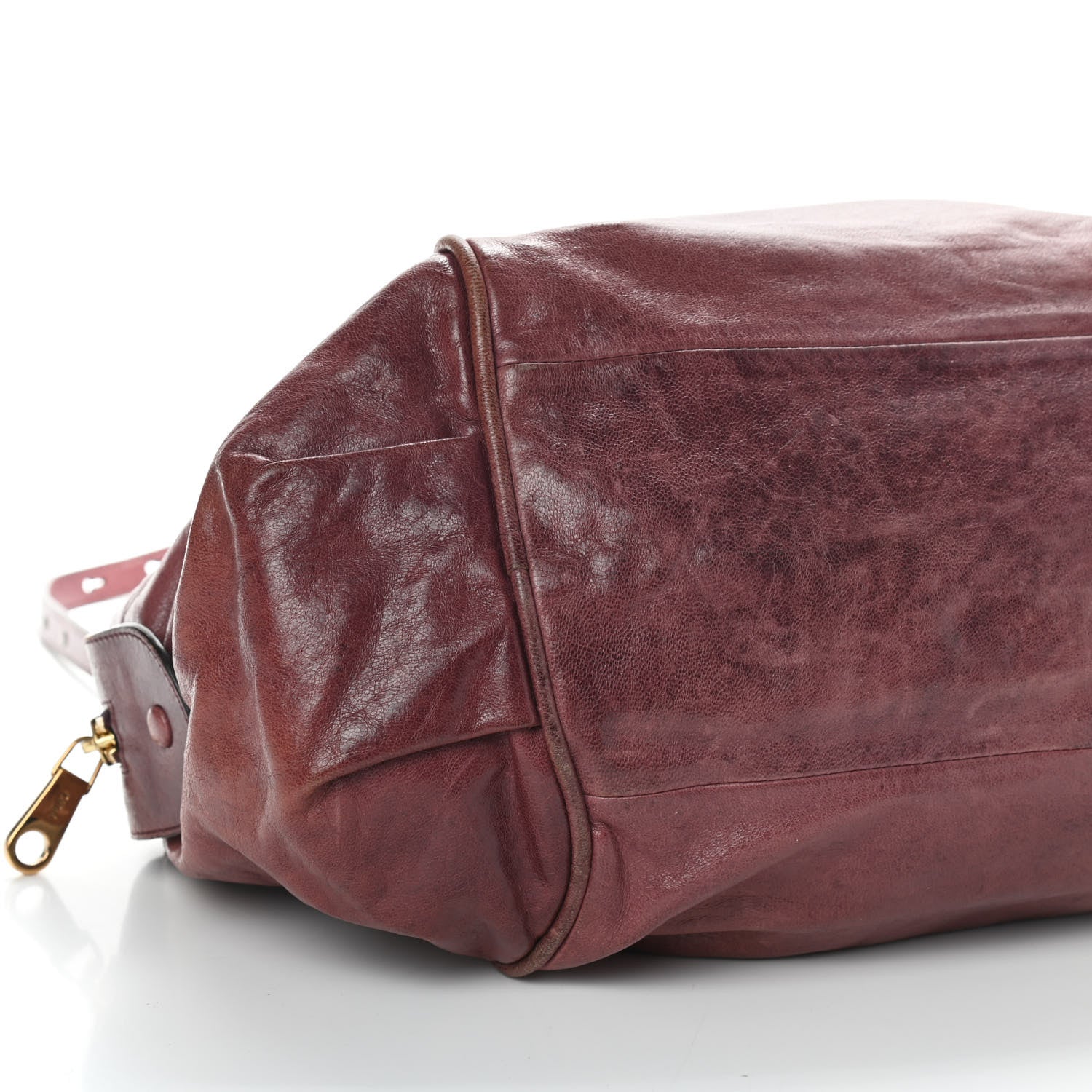 Chloe Tumbled Lambskin Small Ethel Satchel Nutmeg Moka 8 of 9