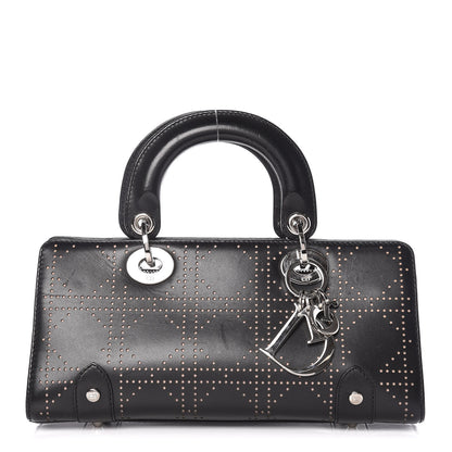 Christian Dior Calfskin Cannage Perforated Small Lady Dior East West Black 1 of 13