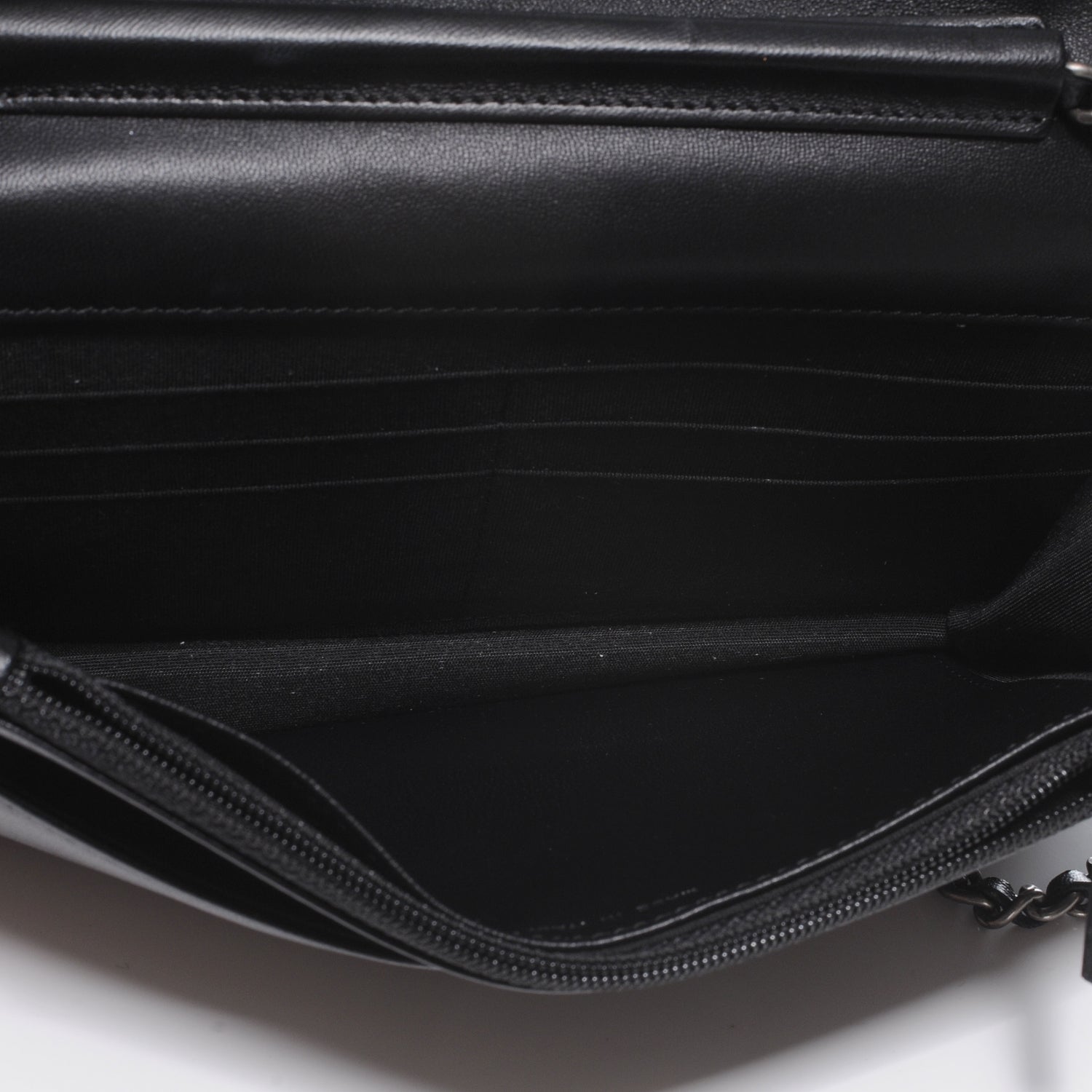 Chanel Lambskin Quilted Boy Wallet On Chain WOC Black 7 of 8