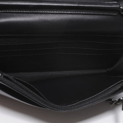 Chanel Lambskin Quilted Boy Wallet On Chain WOC Black 7 of 8