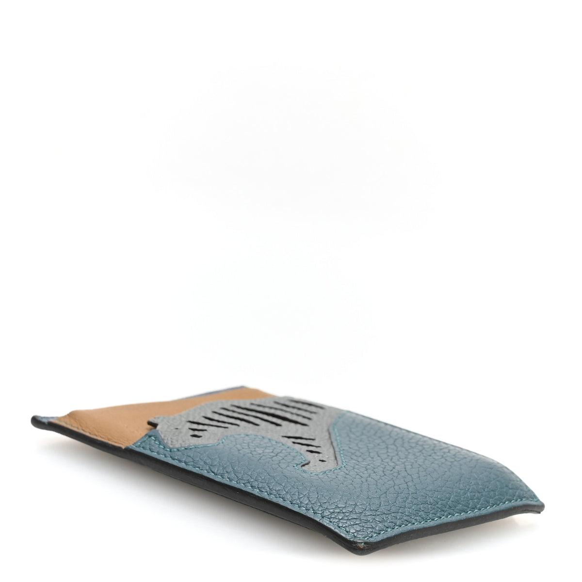 Hermes Togo Epsom Swift Mysore Rooroo 3CC Card Holder Vert Bosphore Amande Kraft Deep Bleu 4 of 8