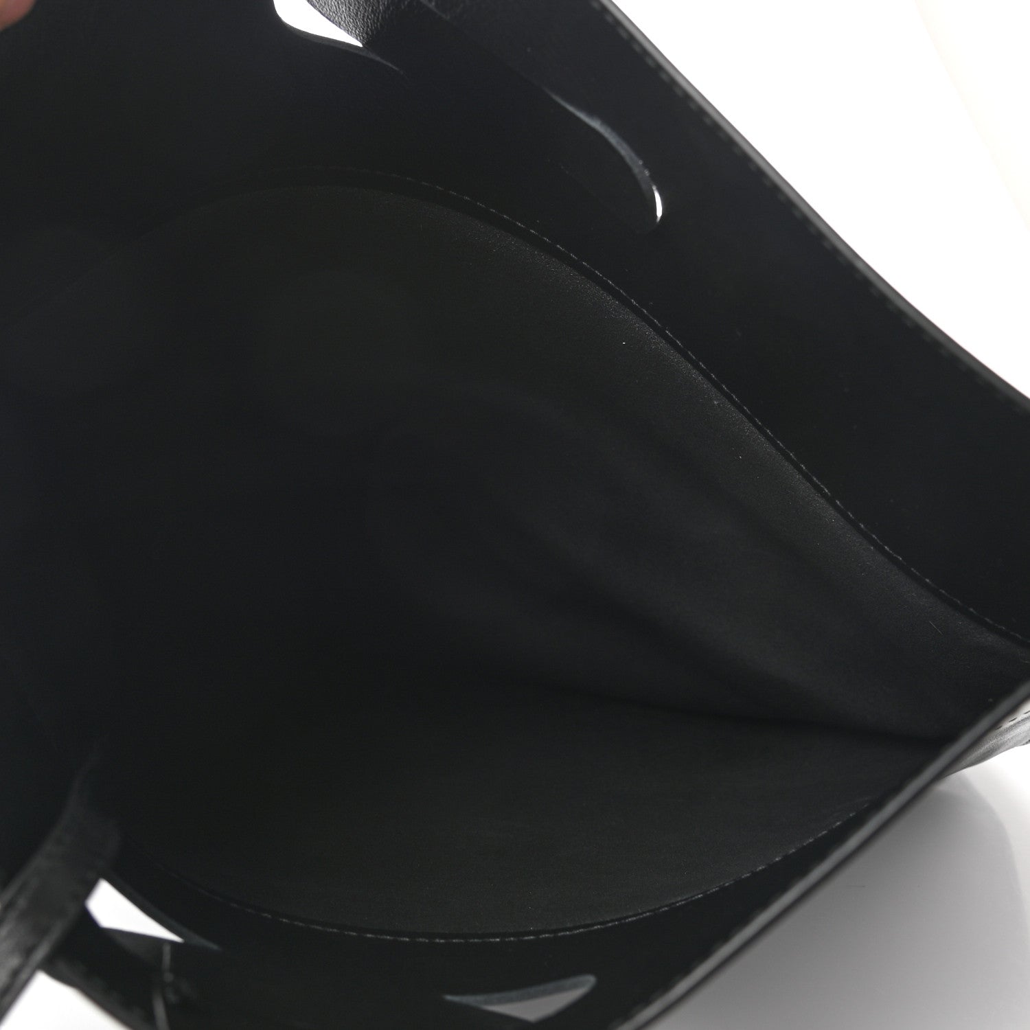 Balenciaga Calfskin Printed Kitten Plastic Bag Shopper S Black 6 of 10