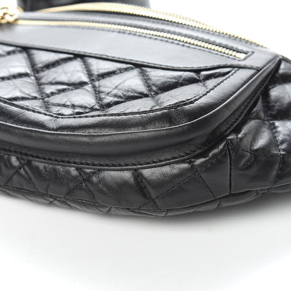 Chanel Aged Calfskin Quilted Waist Bag With Coin Purse Black 9 of 10