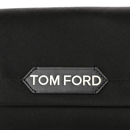 Tom Ford Satin Mini Label Chain Shoulder Bag Black 8 of 11