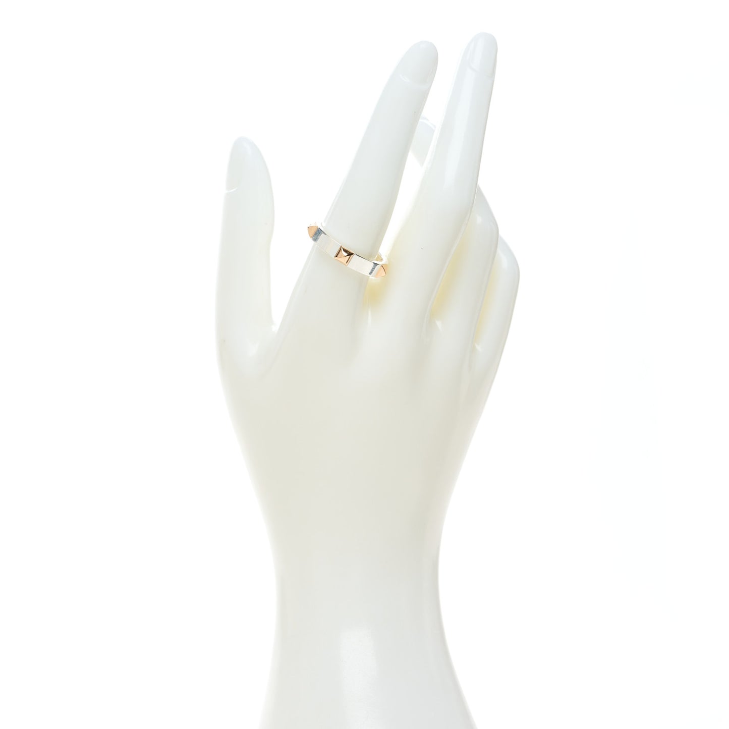 Sterling Silver 18K Rose Gold Clou d' H Ring 59 8.75