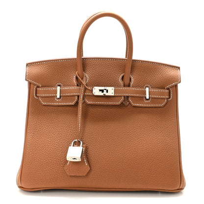 Hermes Togo Birkin 25 Gold 1 of 11