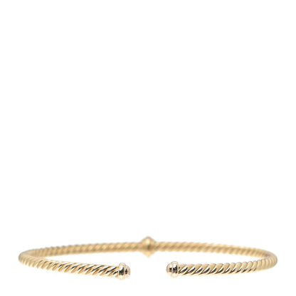 David Yurman 18K Yellow Gold Diamond 3mm Renaissance Center Station Bracelet 3 of 6