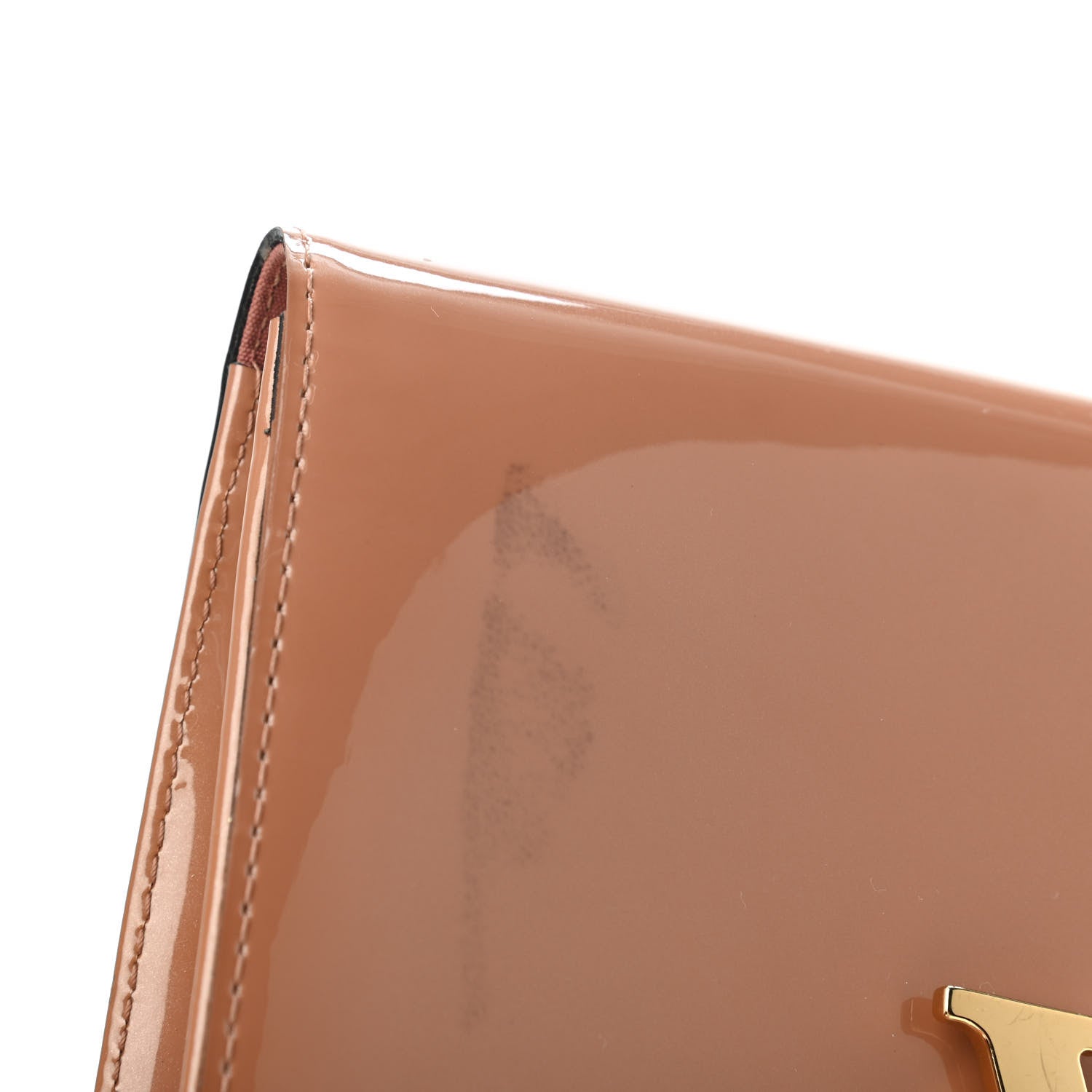 Louis Vuitton Patent Louise Clutch Nude 3 of 4