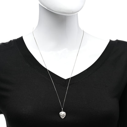 Saint Laurent Metal Heart Necklace Silver 2 of 6