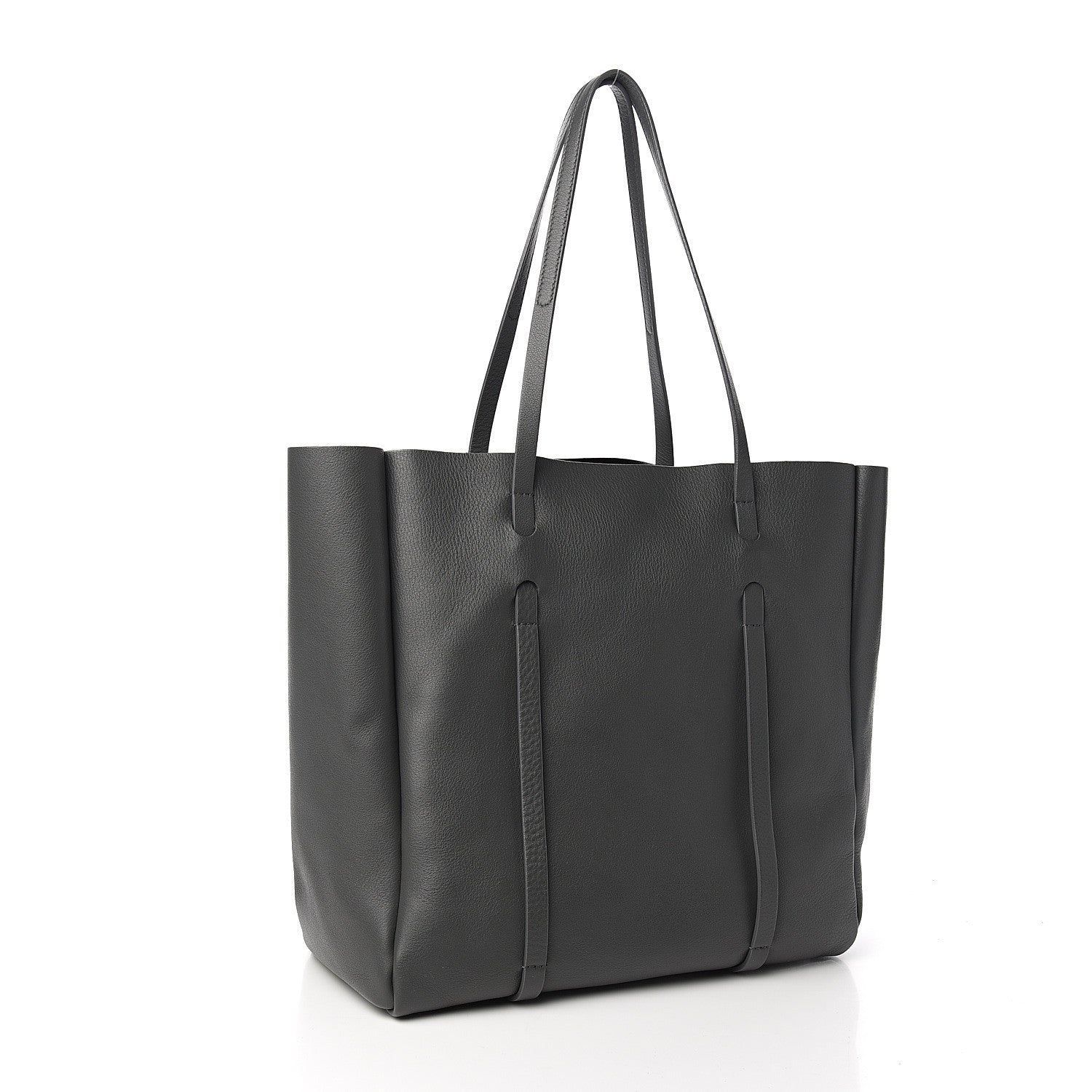 Balenciaga Veau Baltimore Double Sided Small Everyday Tote Gris Fossile Black 3 of 10