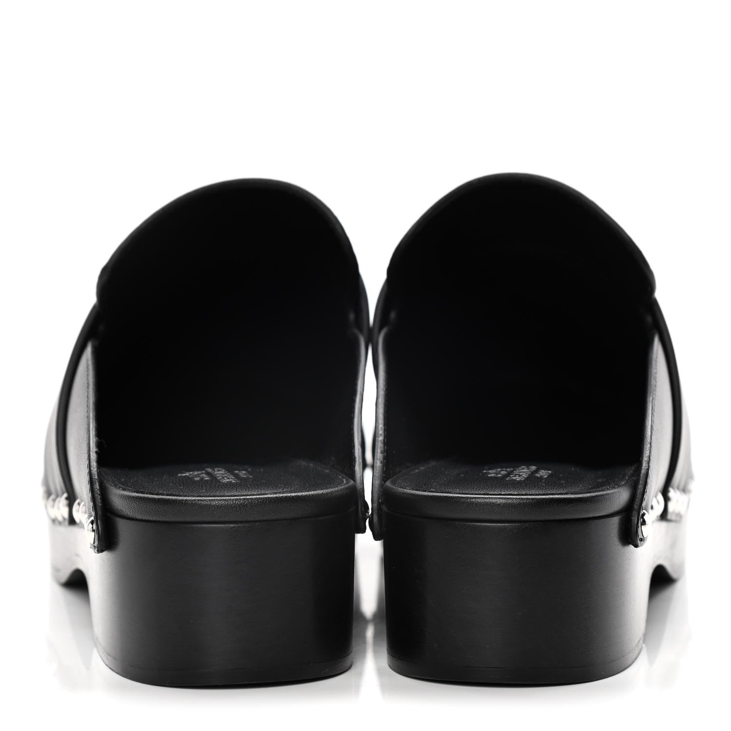 Hermes Calfskin Calya Mules 39 Black 8 of 15