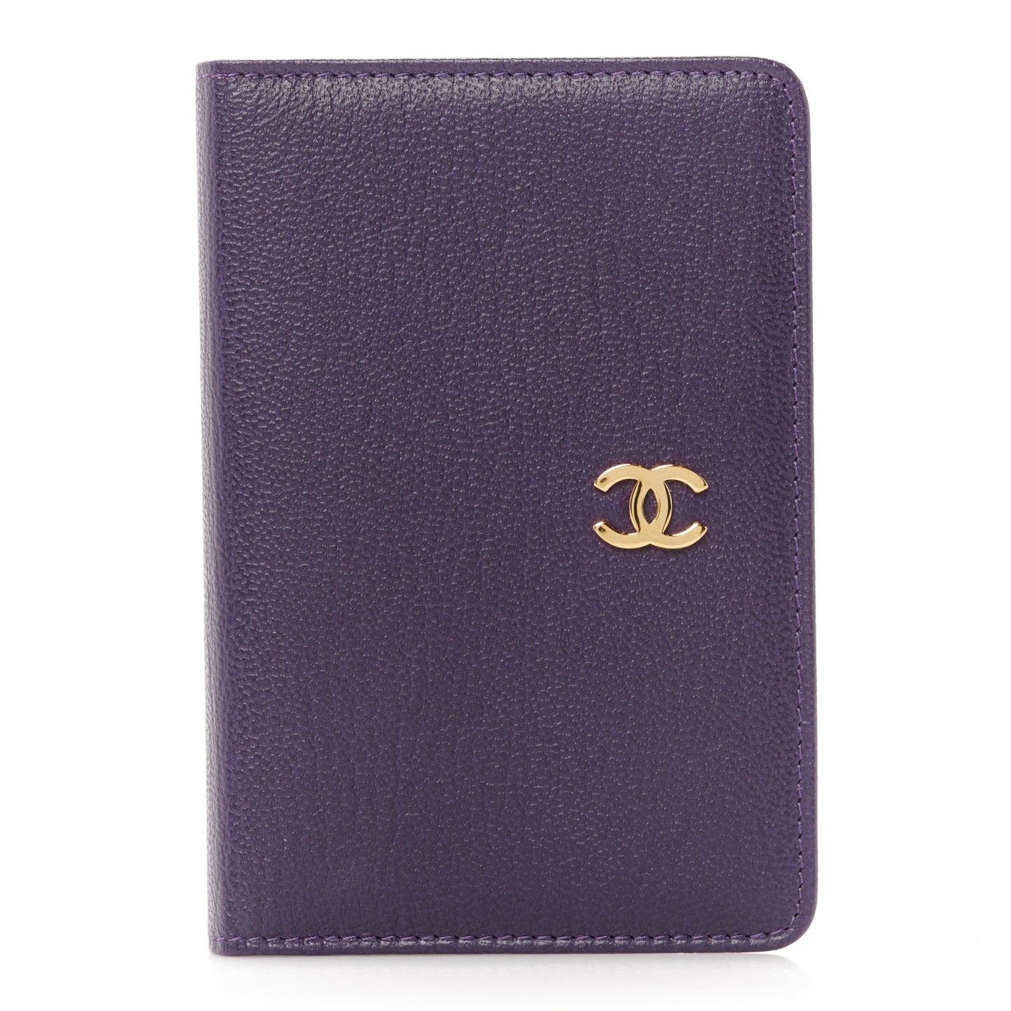 Goatskin Card Holder Wallet Purple
