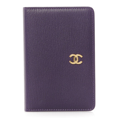 Chanel Goatskin Card Holder Wallet Purple 1 of 8
