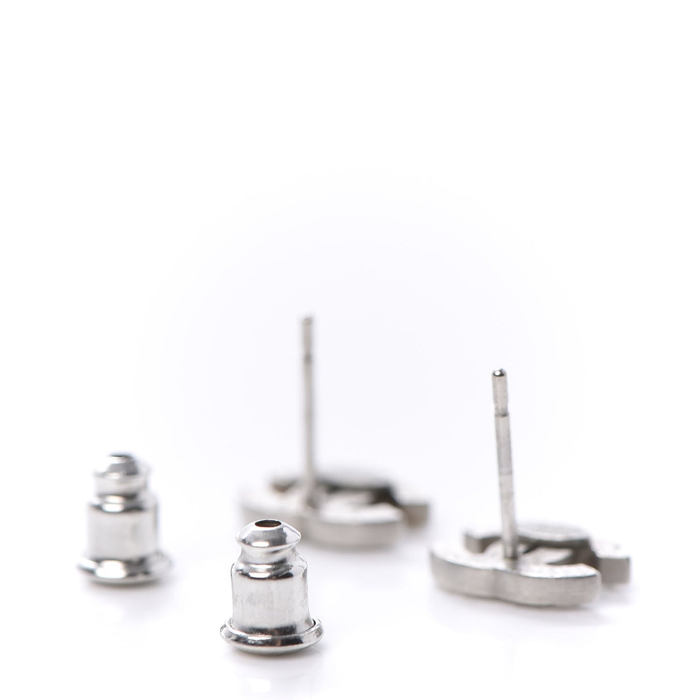Crystal Mini Timeless CC Earrings Silver