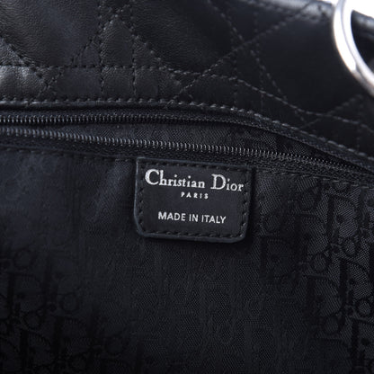 Christian Dior Lambskin Cannage Large Soft Lady Dior Shopping Tote Black 8 of 9