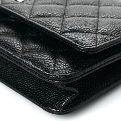 Chanel Caviar Quilted Wallet On Chain WOC Black 11 of 12