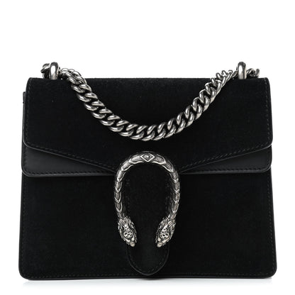 Gucci Suede Mini Dionysus Shoulder Bag Black 1 of 4