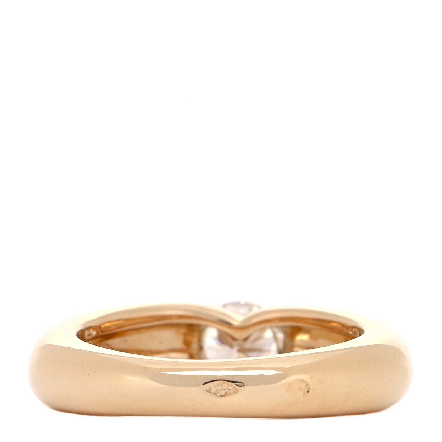 Cartier 18K Yellow Gold Diamond .57ct C De Cartier Solitaire Ring 51 5.75 3 of 4