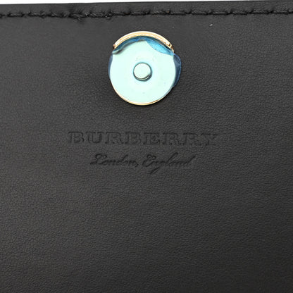 Burberry Derby Calfskin House Check Wallet On Chain Black 6 of 9