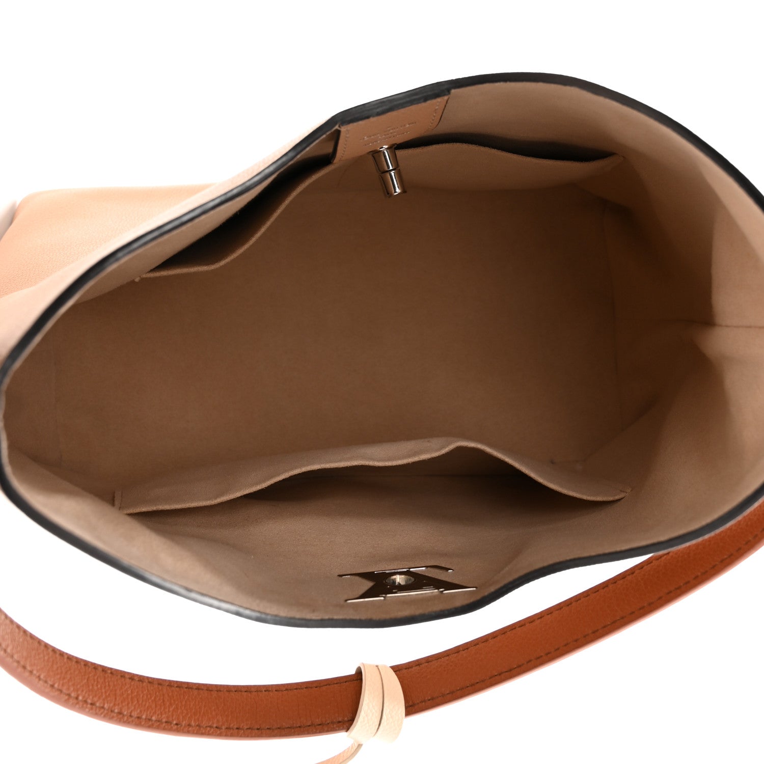 Louis Vuitton Calfskin Lockme Hobo Beige 5 of 10