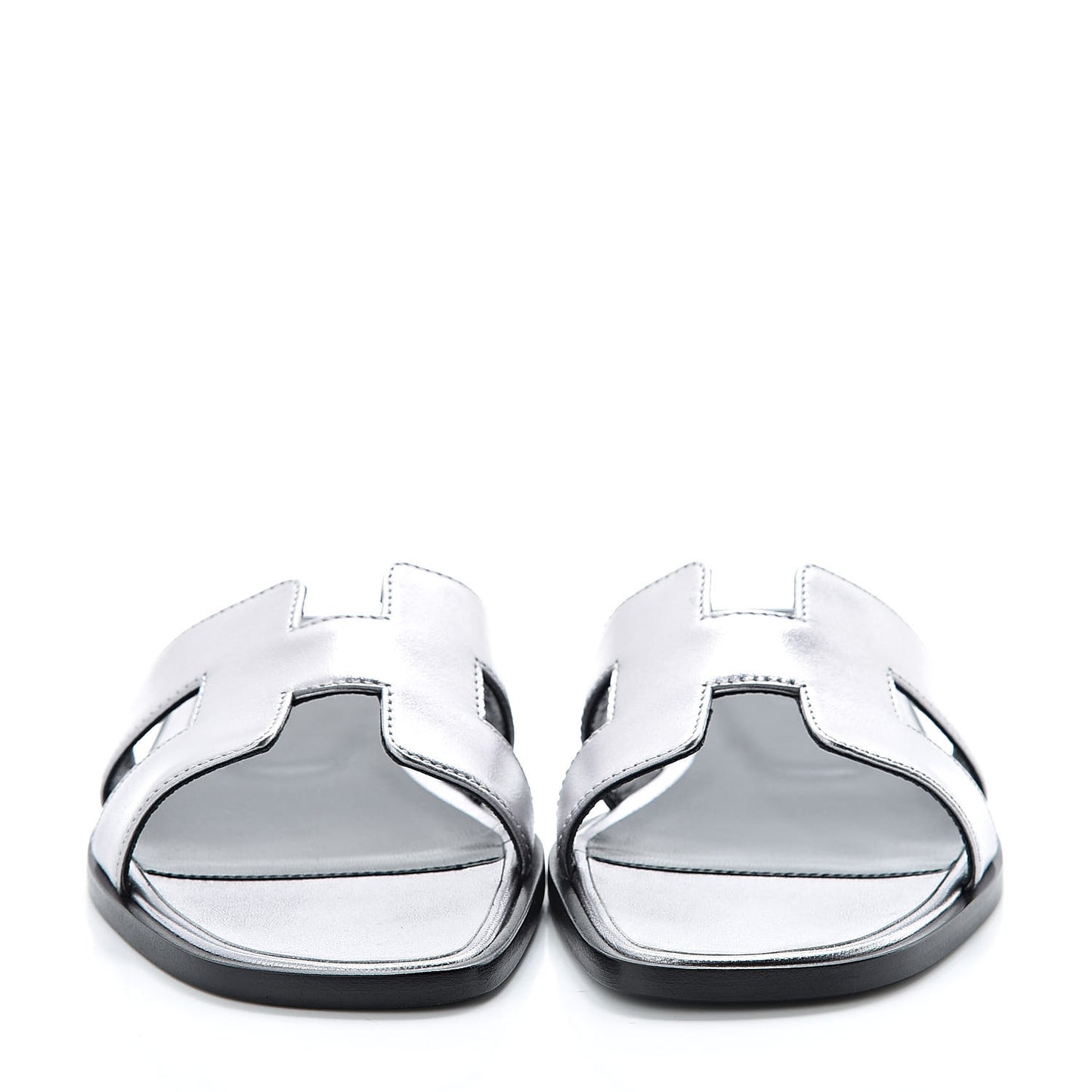 Metallic Nappa Oran Sandals 36 Argent
