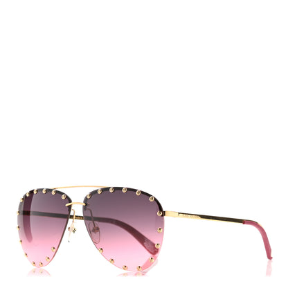 Louis Vuitton Metal The Party Aviator Sunglasses Z0924U Pink 1 of 9