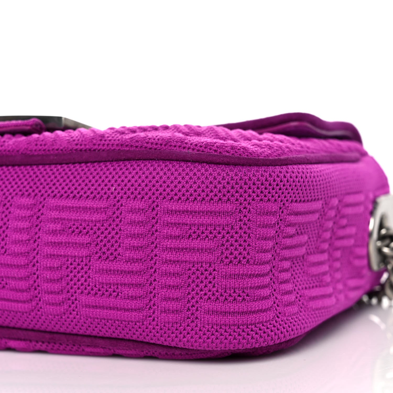 Fendi Technical Fabric FF Midi Chain Baguette Bouganville 8 of 8