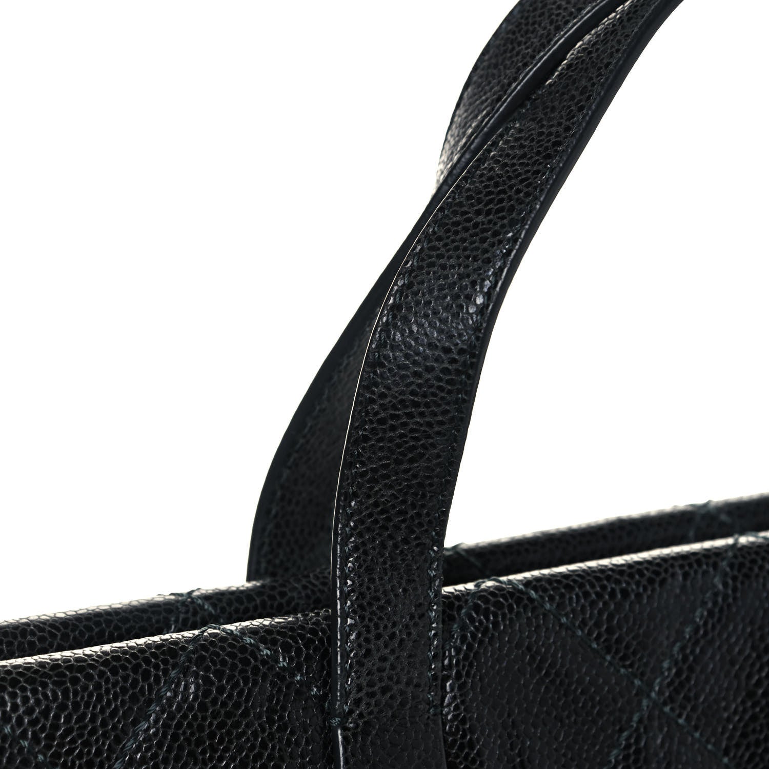 Chanel Crumpled Grained Calfskin Quilted CC Crave Tote Black 13 of 15