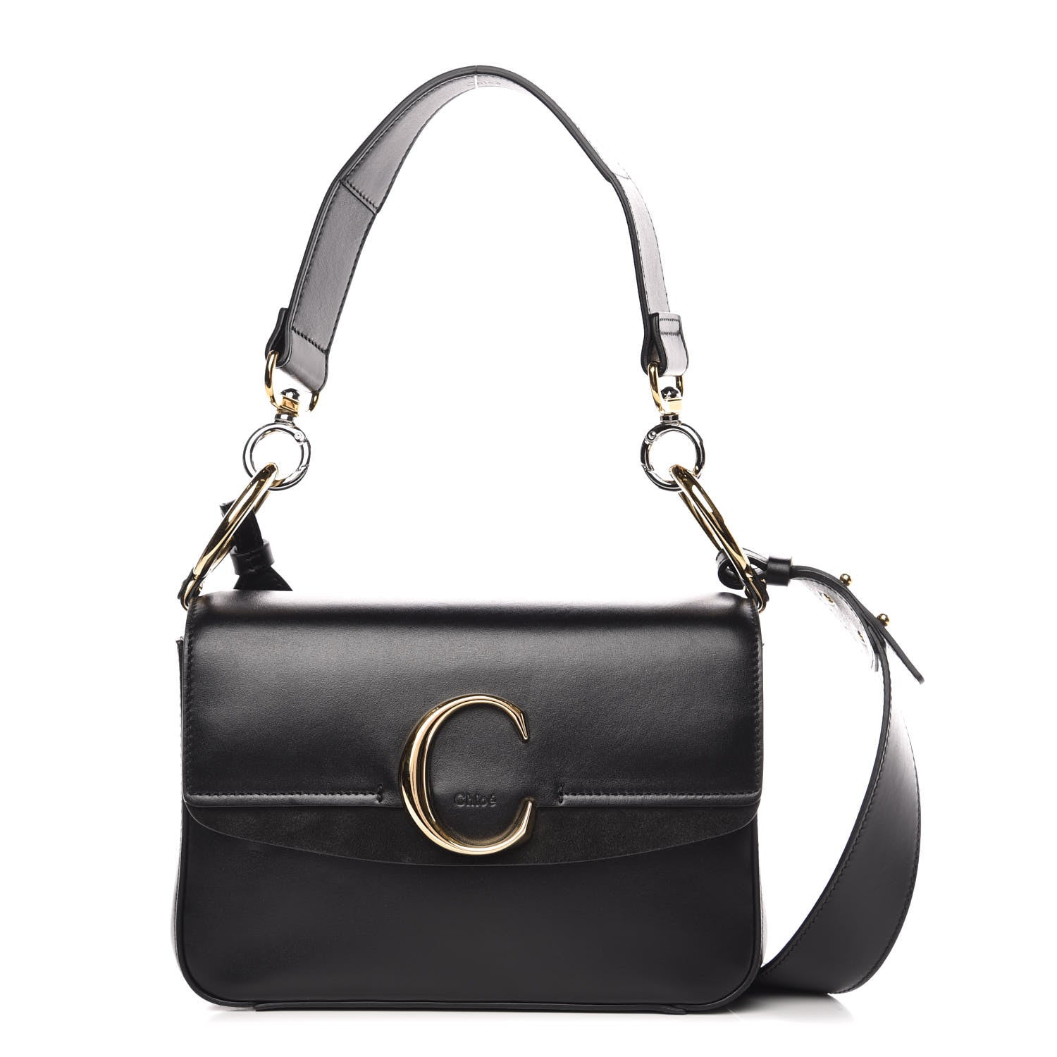 Chloe Calfskin Small C Double Carry Black 1 of 14