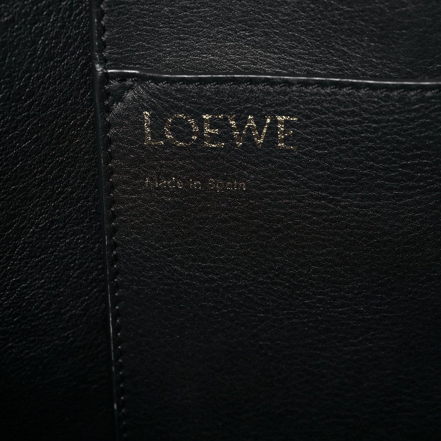 Canvas Calfskin Anagram Tote Anthracite