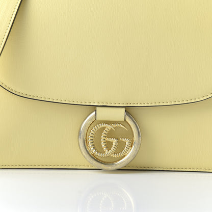Gucci Textured Calfskin Small Torchon GG Ring Shoulder Bag Butter 10 of 11